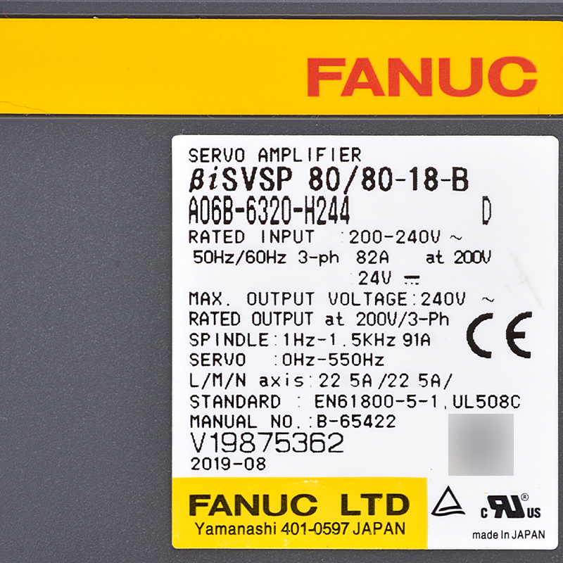 Factory Ventilator Servo Drive Fan Fanuc A06B-6320-H244